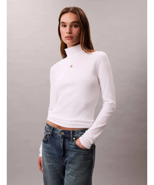 

Полуводолазка Slim fit Calvin Klein Jeans, белый