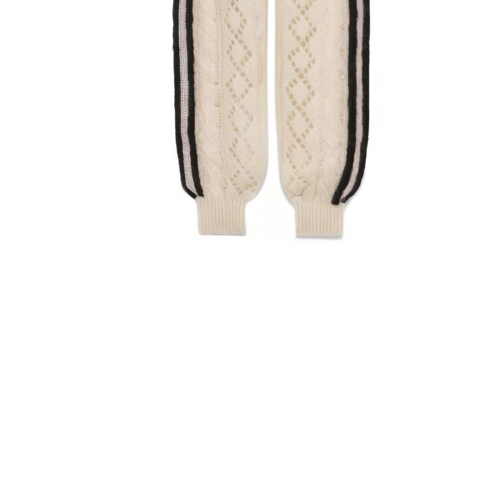 Брюки женские Gucci Casual, классический крой, белый — фото 4