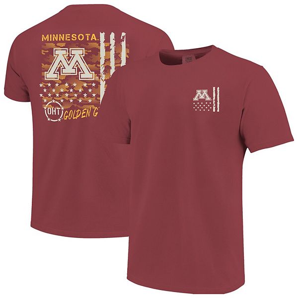 

Мужская бордовая футболка Minnesota Golden Gophers Comfort Colors с камуфляжным принтом Image One