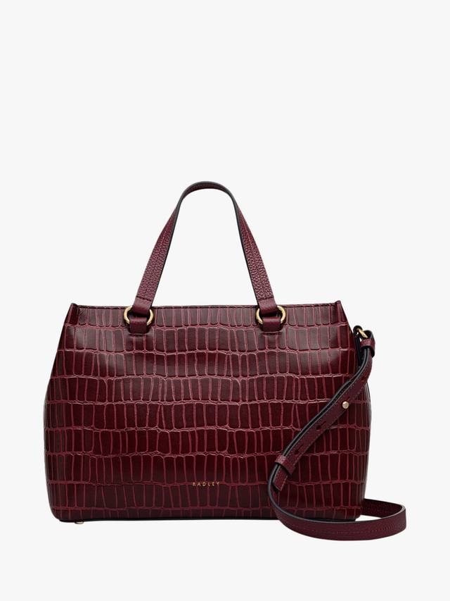 

Сумка Eltham Mews из кожи Croc с верхней ручкой Radley, Merlot