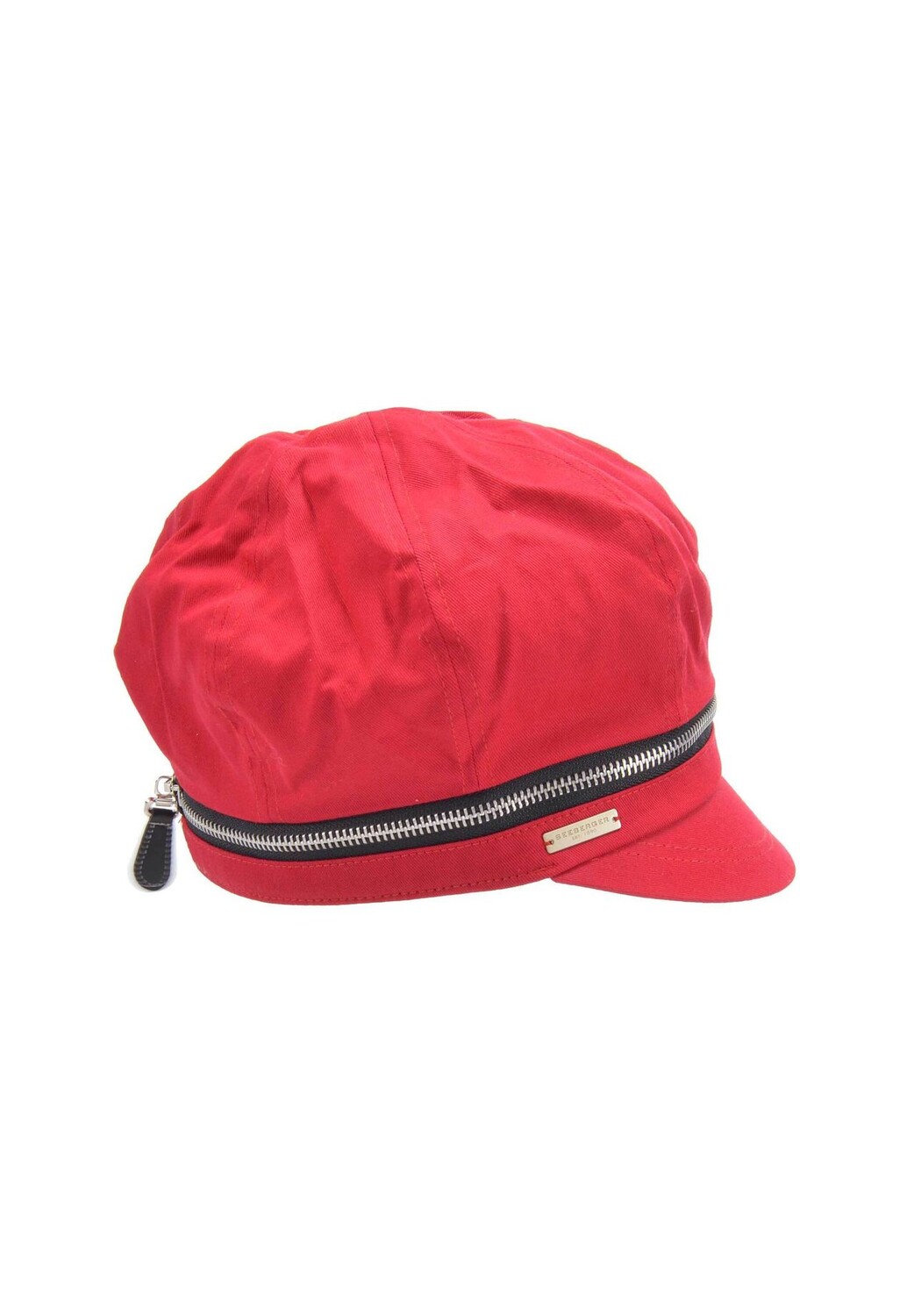 

Кепка газетчика из хлопковой ткани на молнии 55304-0 SEEBERGER, цвет Feuer One Size