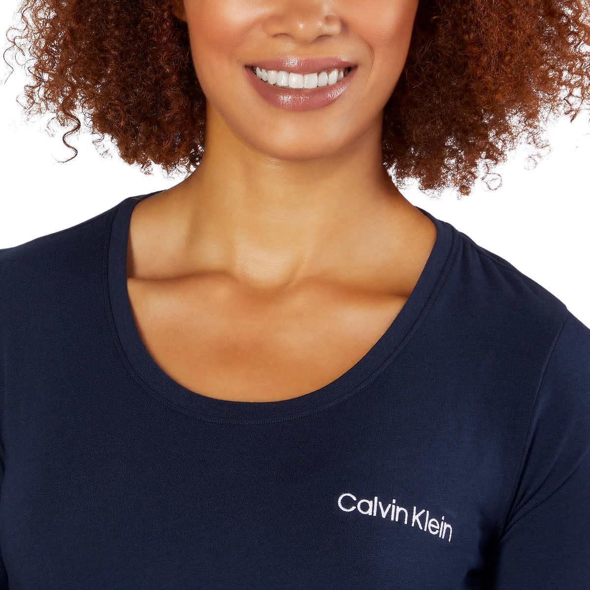 Женский флисовый пижамный комплект Calvin Klein из двух предметов, Blue — фото 3