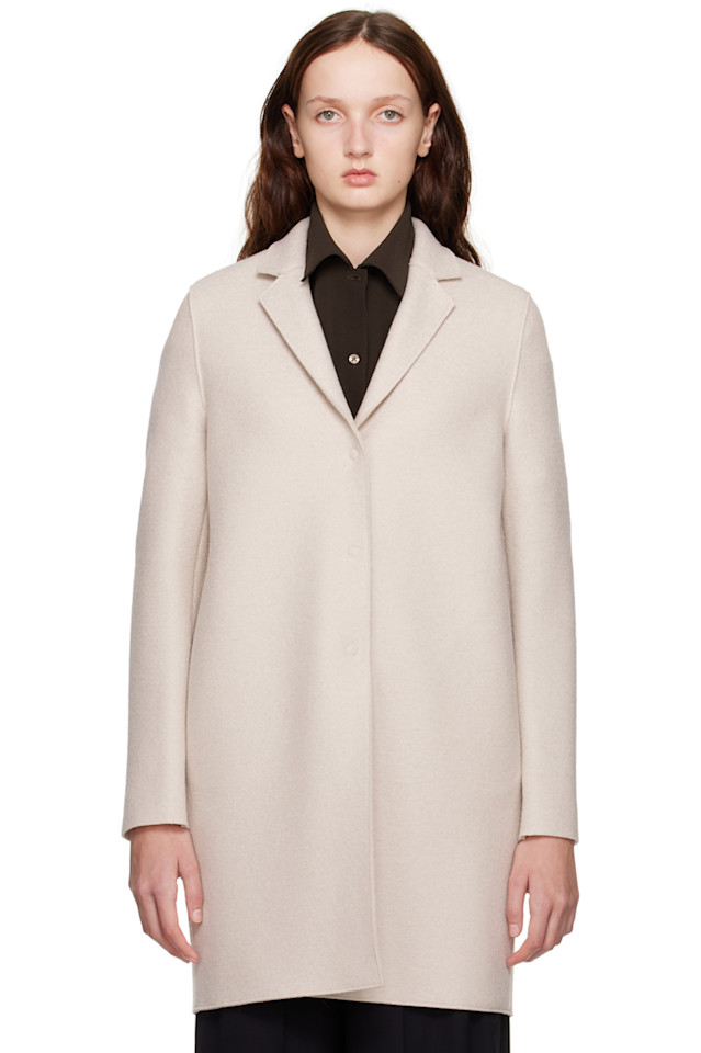 

Открытый плащ Harris Wharf London, цвет cream, Серый, Открытый плащ Harris Wharf London, цвет cream