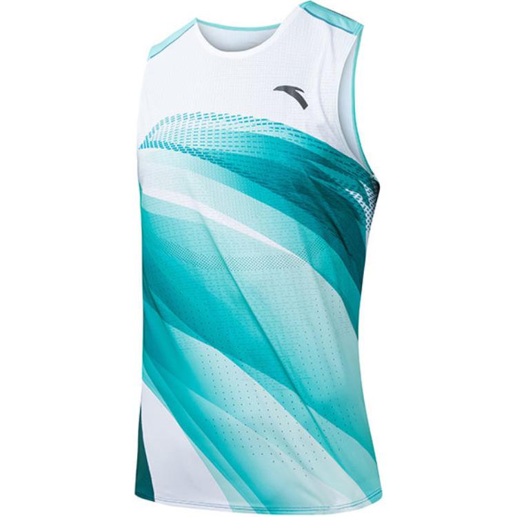 

Мужская майка Anta Running Collection Distant Mountain бирюзового цвета