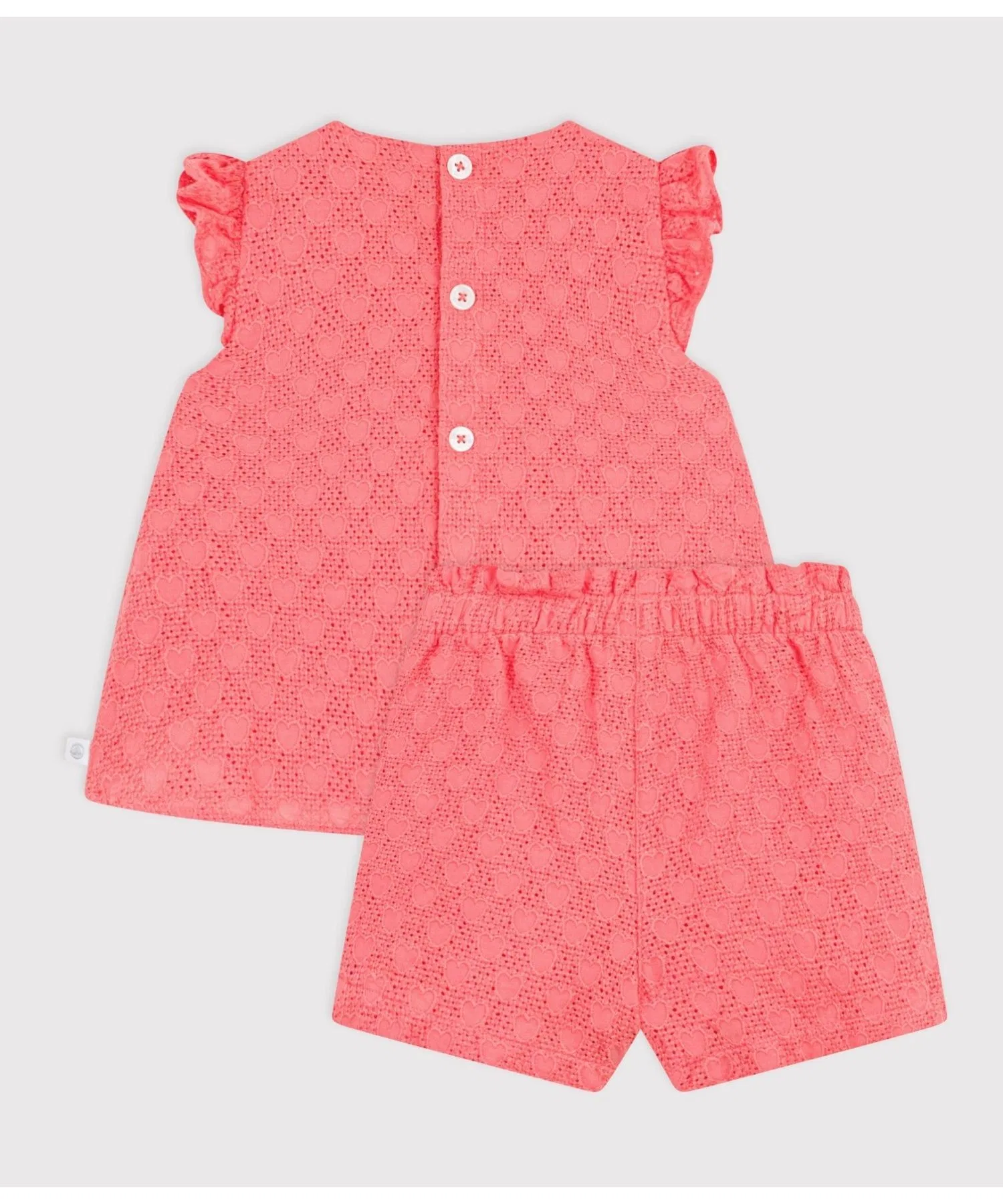 Детский комплект PETIT BATEAU из 2 предметов с вышивкой сердца — фото 3