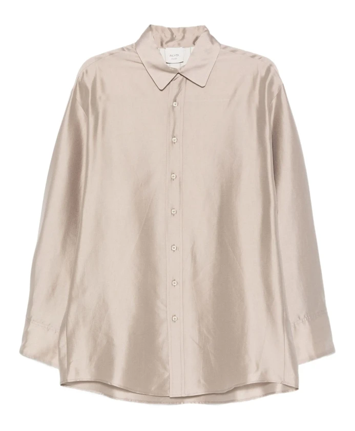 

Женская рубашка с длинными рукавами и застежкой на пуговицы. Alysi, бежевый