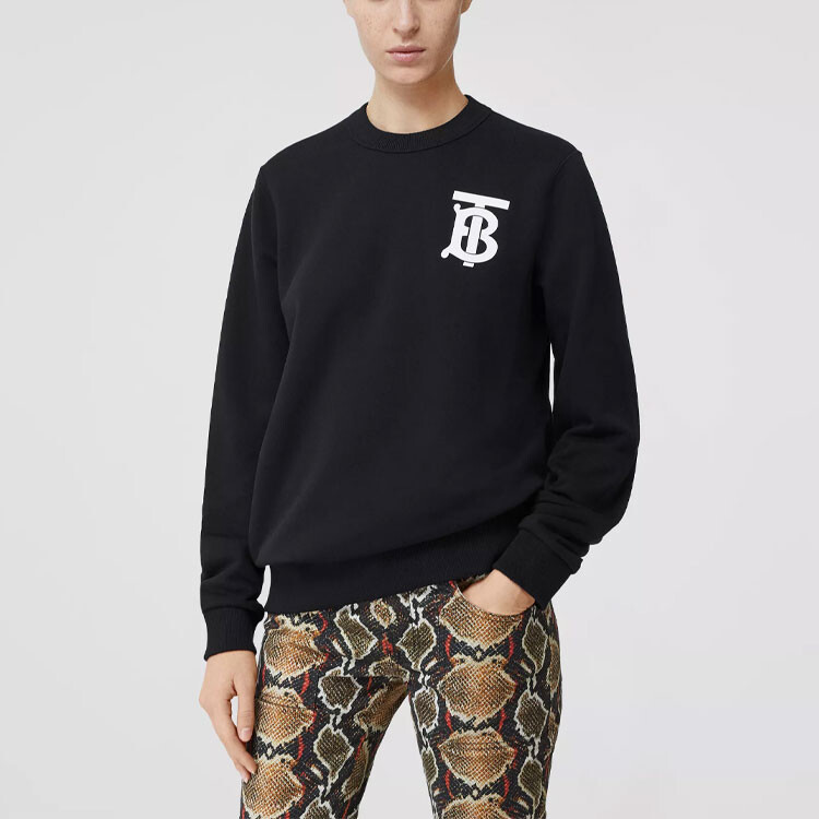 Толстовка Burberry, женская, хлопковая, черный — фото 3