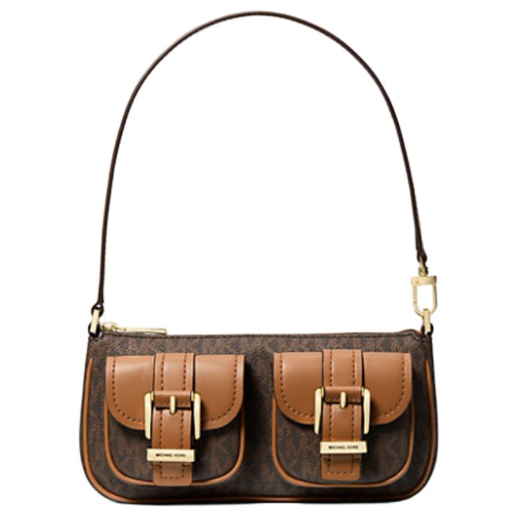 

MICHAEL KORS Женская наплечная сумка из лакированного полотна Орех