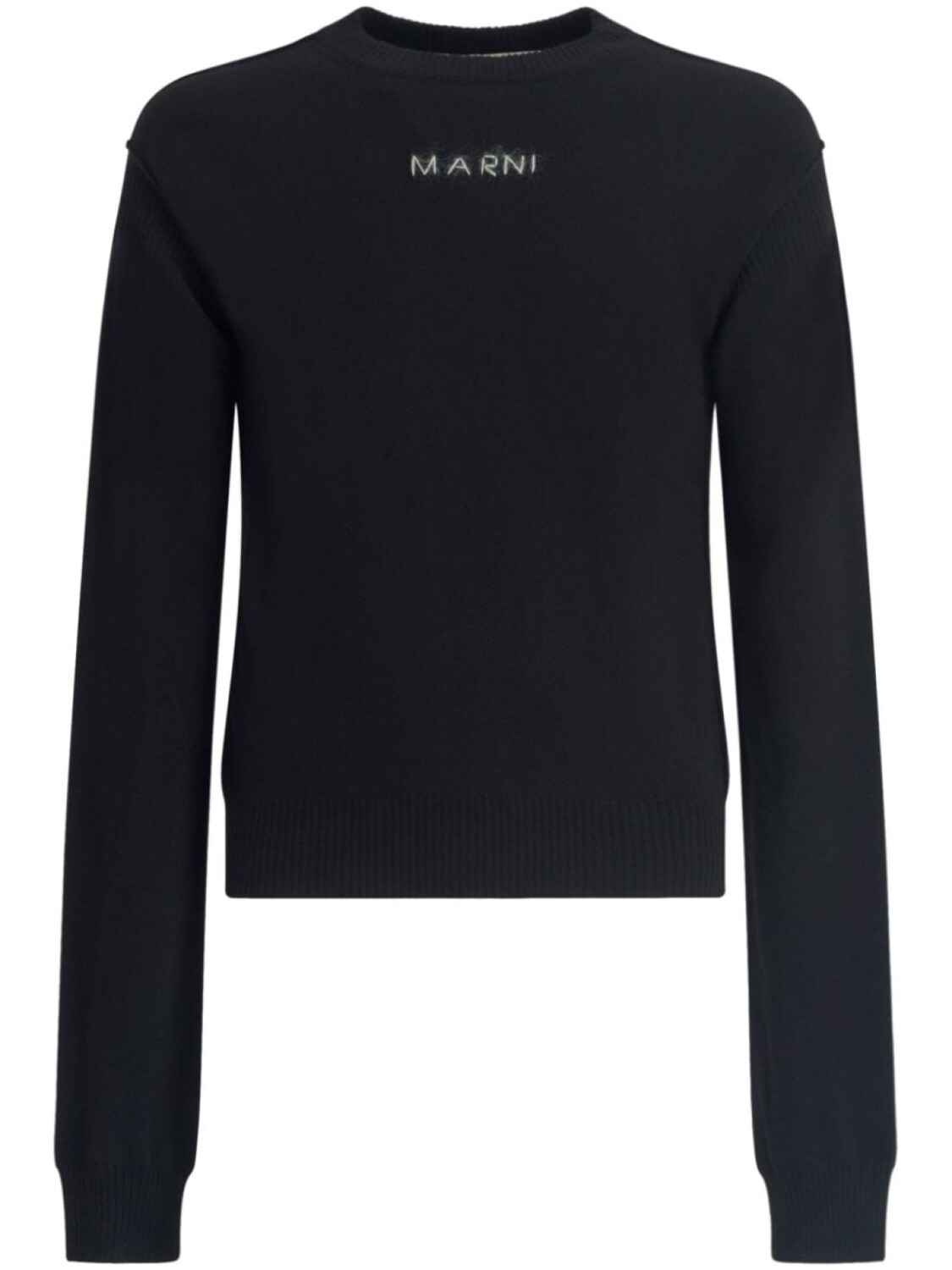 

Marni джемпер с вышитым логотипом, черный