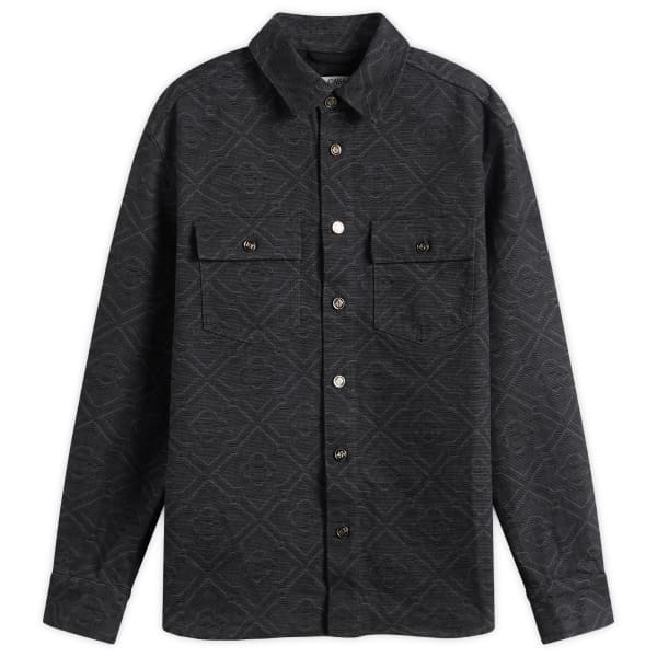 

Джинсовая рубашка с лазерной монограммой Casablanca, черный