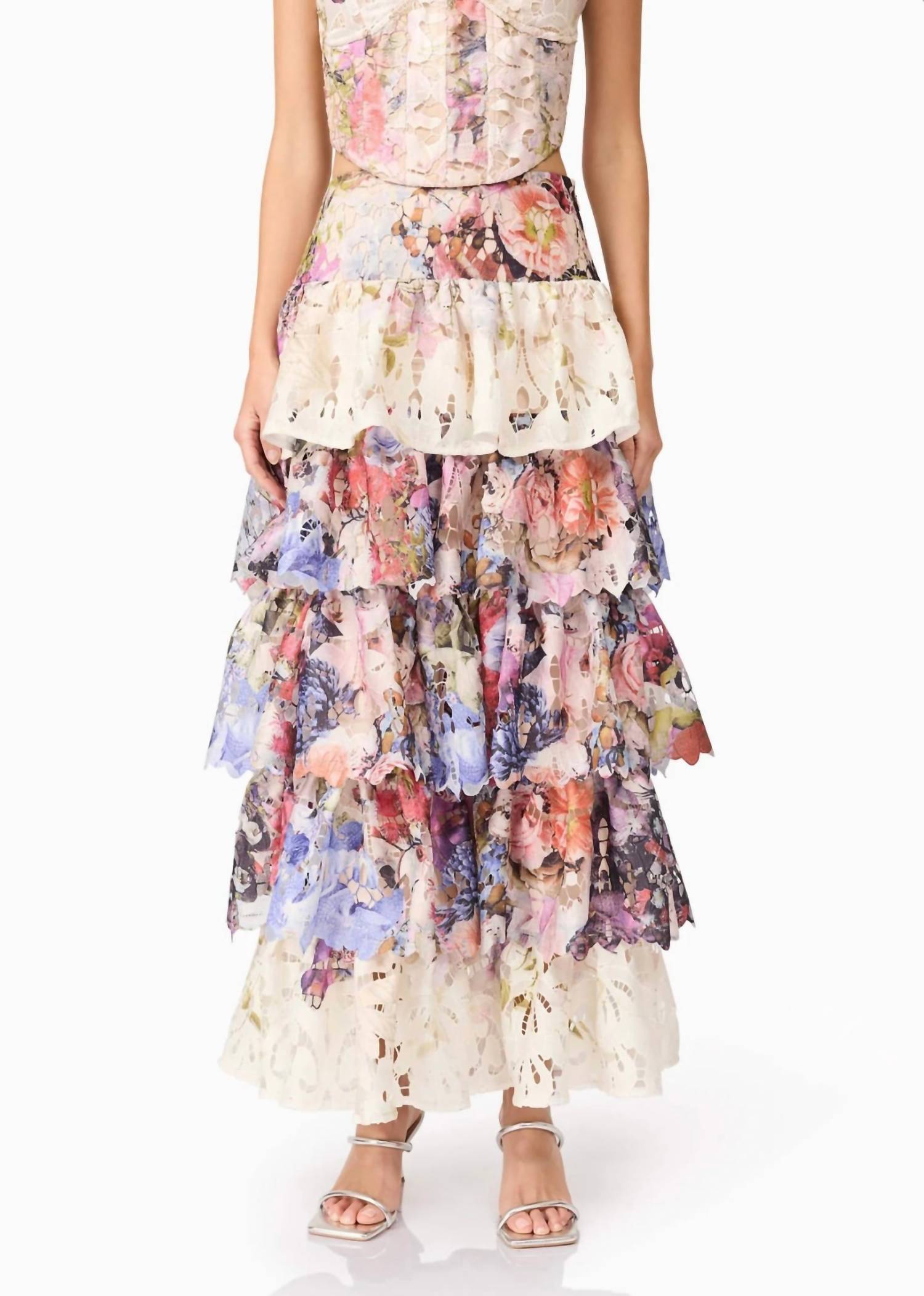 

Маки юбка Матила в цветочном мульти ELLIATT