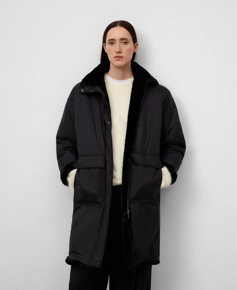 

Женская найлоновая парка с воротником-стойкой Adolfo Dominguez, черный