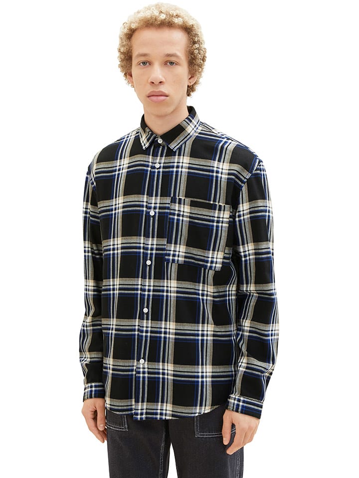 

Tom Tailor Рубашка - Свободный крой - черного цвета