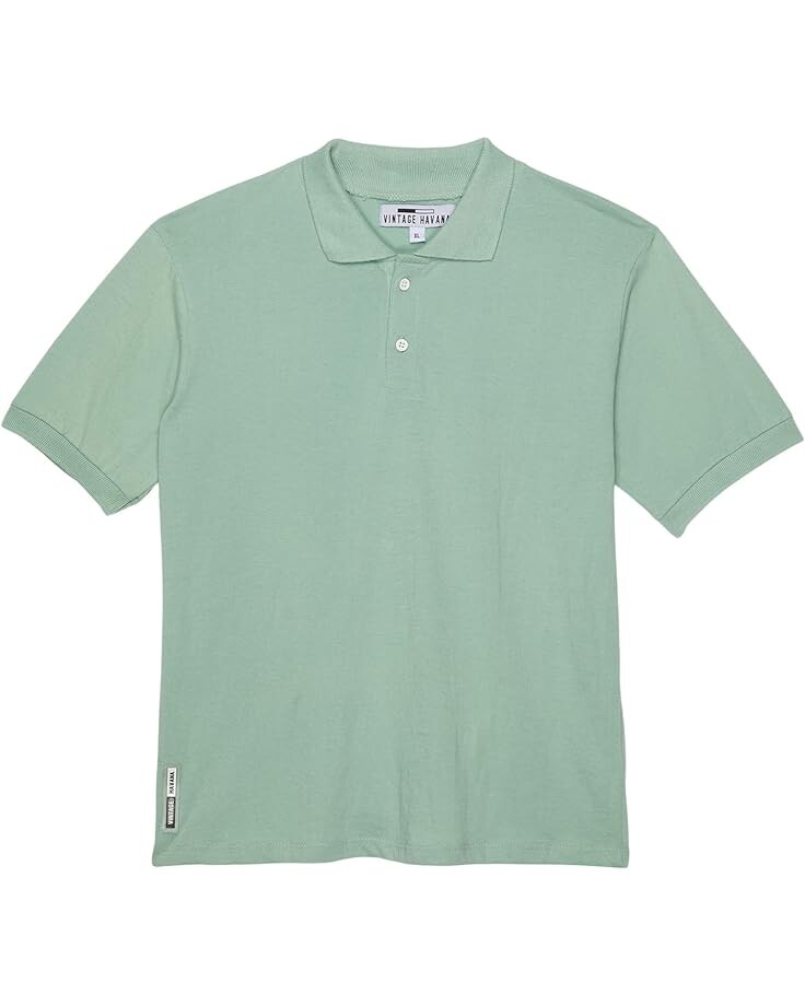 

Поло Vintage Havana Sleeve Two-Button Polo, цвет Sea Grass