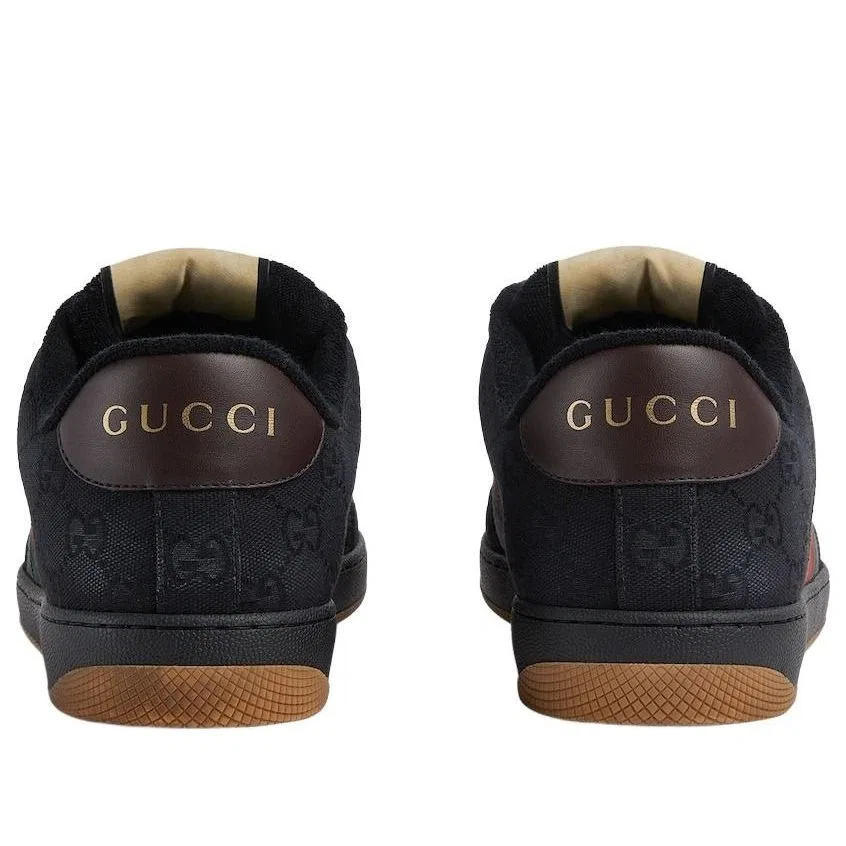 Кроссовки Gucci Screener 'Black Green Red' 857889-FAFEN-1077, черный — фото 4