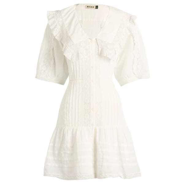

Мини-Платье с вышивкой «Голубь» Rixo, цвет pansy embroidery white
