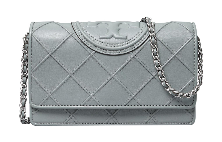 

TORY BURCH Кожаная сумка через плечо кроссбоди мини кошелек женская сине-серая