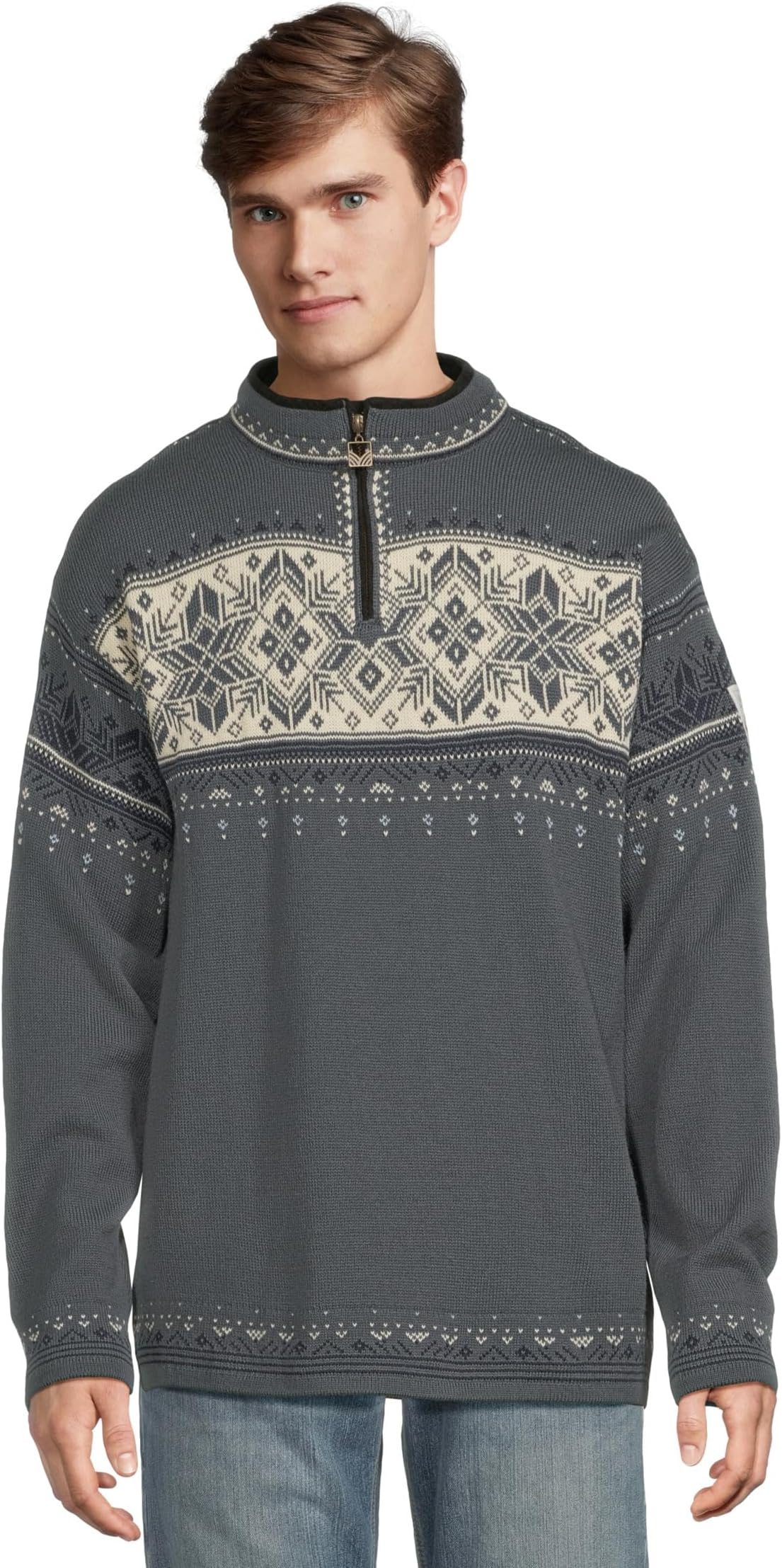 

Свитер Dale of Norway Men's Blyfjell Sweater, Steel/Off-White/Navy