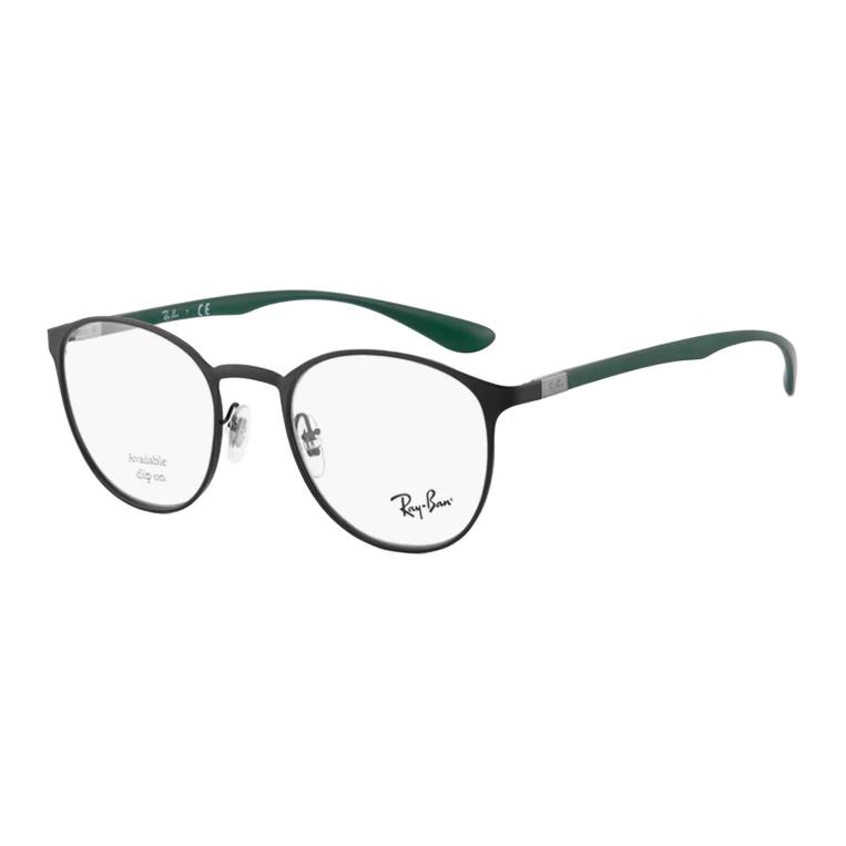 

RayBan Металлическая овальная оправа для очков унисекс черная, Black