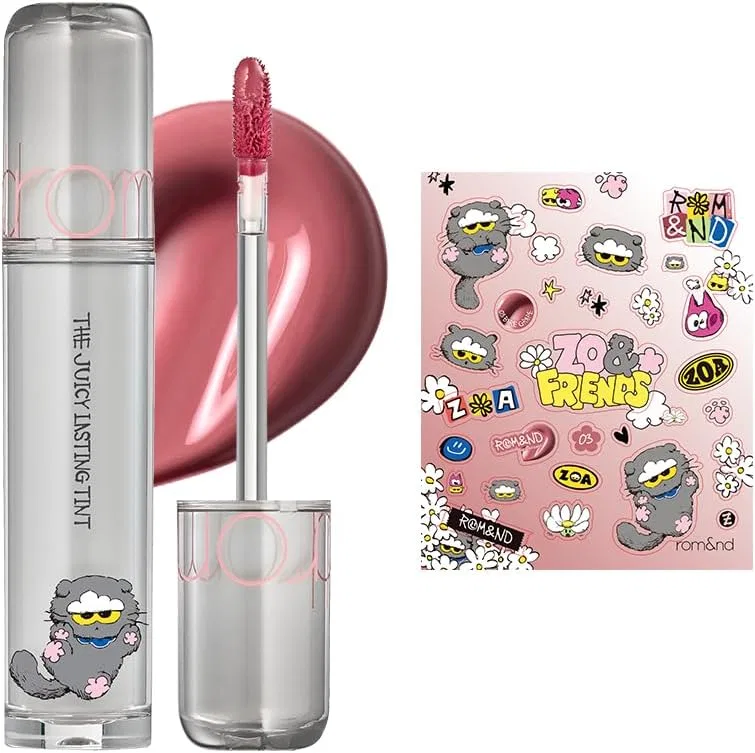 Набор для создания тинта (Rom&nd x ZO&FRIENDS) Sticker DIY Tint Decor Set, 03 Bear Grape, 3.5 г, розовый — фото 2