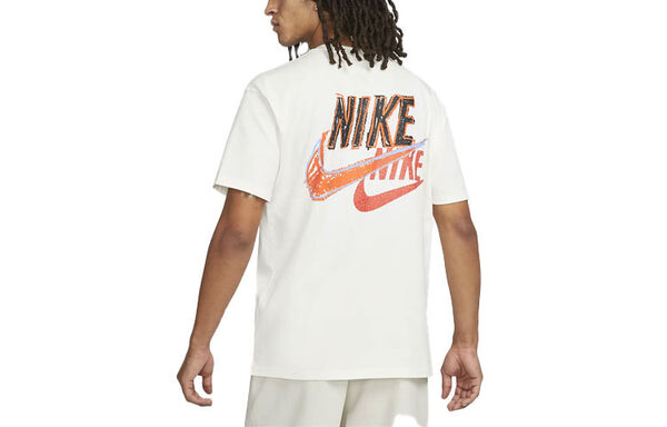 Футболка Nike Sportswear NRG T-Shirt 'White Orange', белый — фото 2