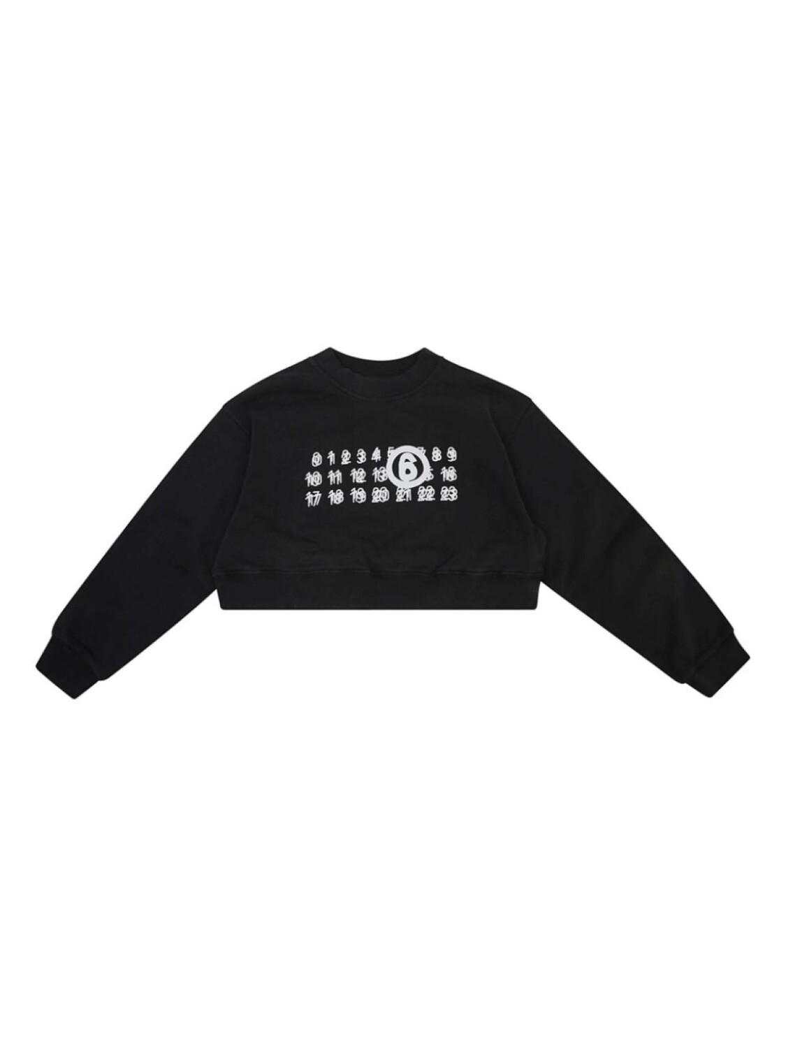 

MM6 Maison Margiela Kids укороченная толстовка с цифровым мотивом, черный