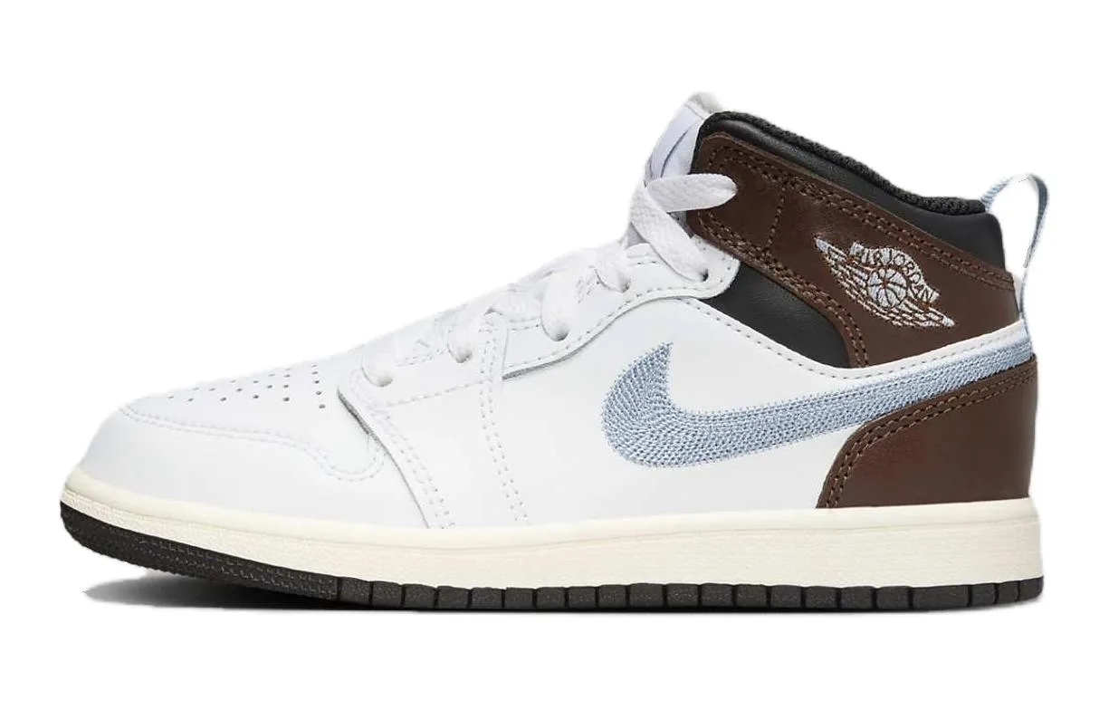 Кроссовки Air 1 Mid SE с комфортной амортизацией, противоскользящей подошвой и дышащим верхом Jordan, белый коричневый