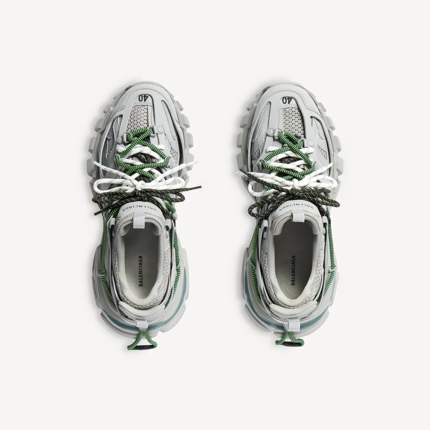 Мужские кроссовки Track Trail Laces серого/желтого/белого/синего цвета BALENCIAGA, белый — фото 4