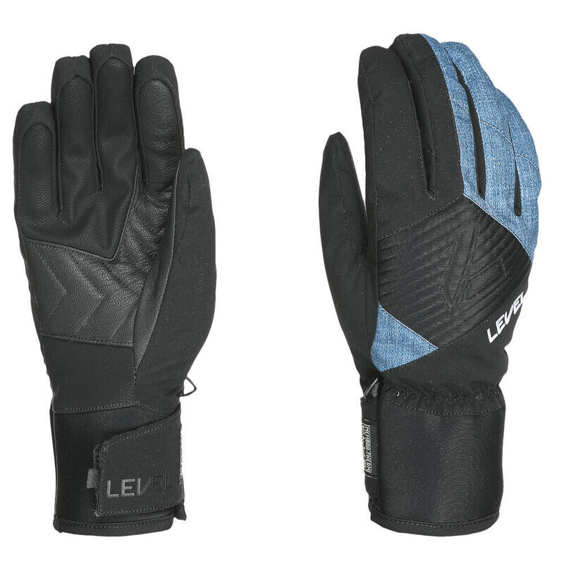

Водонепроницаемые лыжные перчатки Level, цвет black/blue
