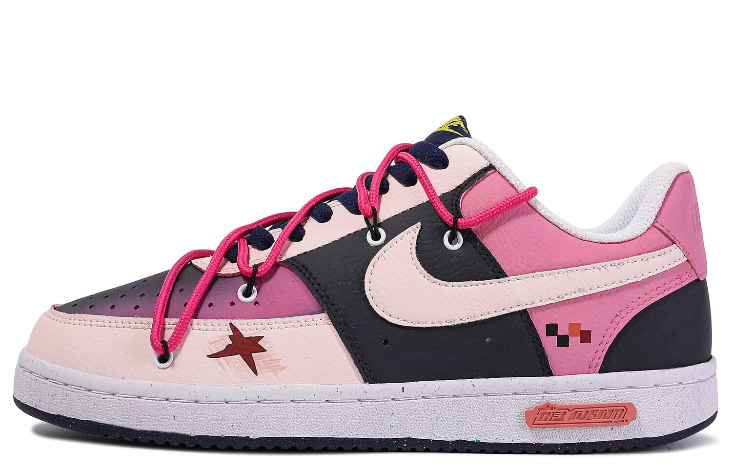 

Кроссовки Nike Court Borough Series Skateboarding Shoes Men Low-top Pink, цвет Rouge