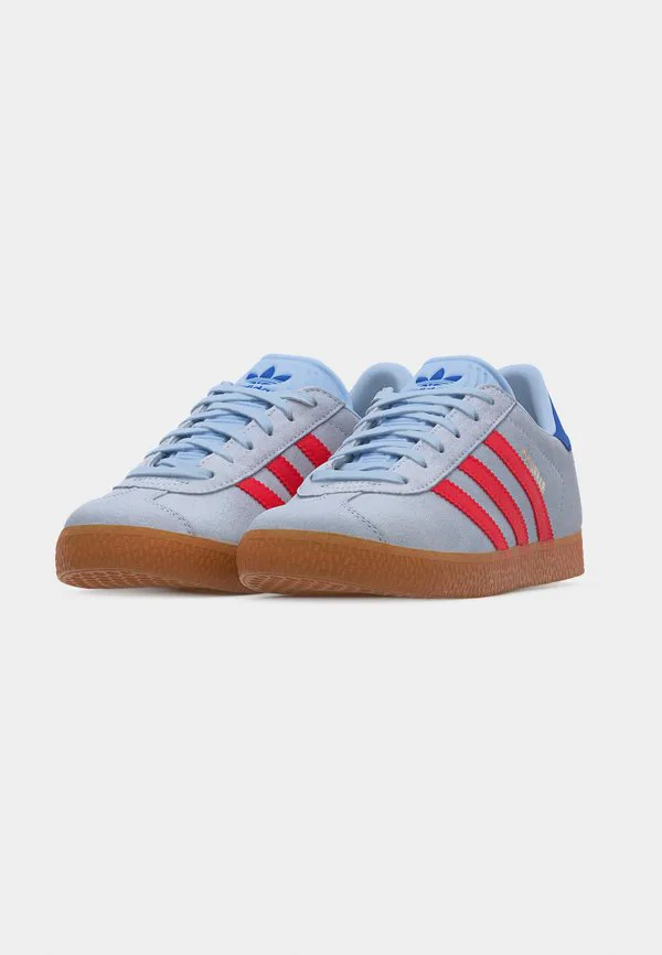 Кроссовки gazelle унисекс Adidas Originals, Crystal Sky/Semi Lucid Red/Bluebird — фото 3