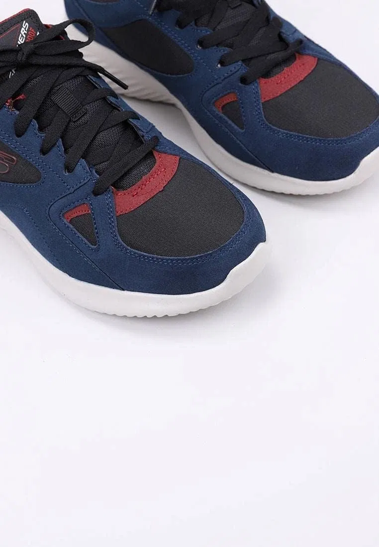 Мужские кроссовки Skechers Bounder Rivato, Navy Leather Synthetic Black Trim — фото 4