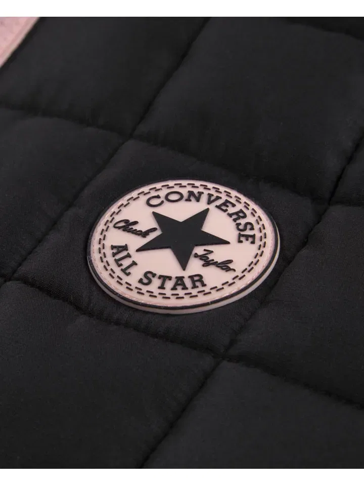 Стеганая куртка с капюшоном Converse, черный — фото 3