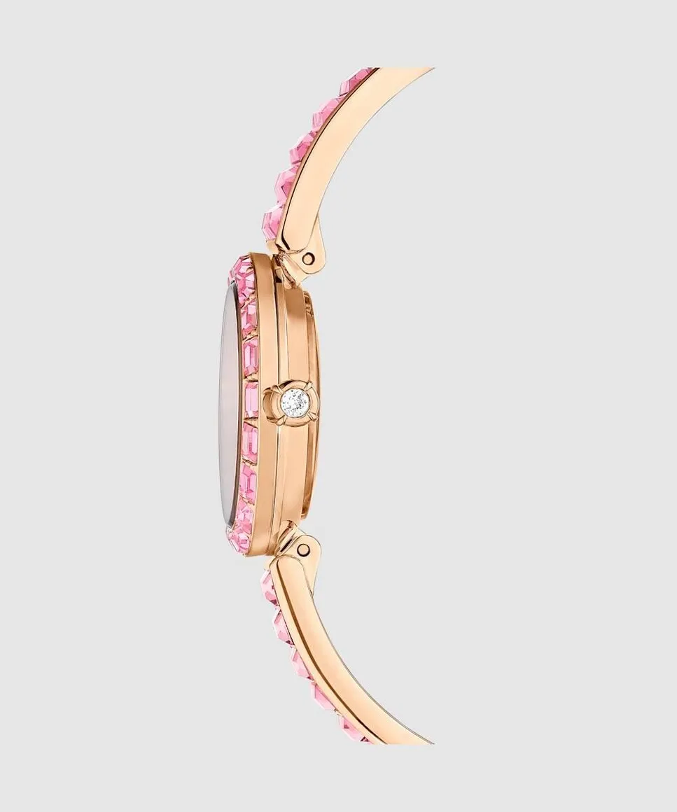 

Женские часы Matrix Bangle из стали с прозрачными розовыми кристаллами Swarovski, розовый