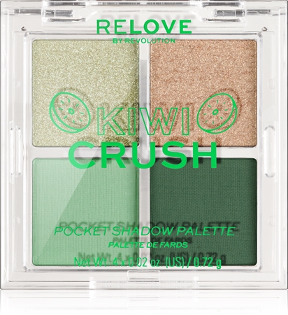 

Палитра теней для век Revolution Relove Pocket Palette, Kiwi Crush 4× 0,72 g