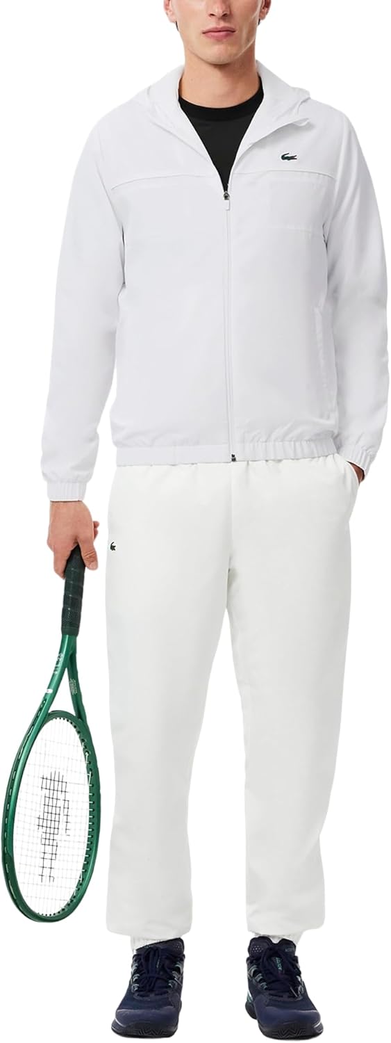 Lacoste мужская легкая производительная куртка на молнии, White/White/White — фото 4
