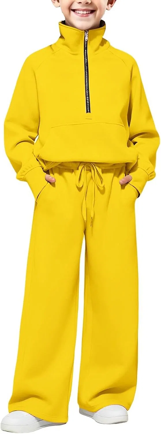 Детский спортивный костюм с капюшоном, Generic, 2 предмета, B-yellow — фото 4