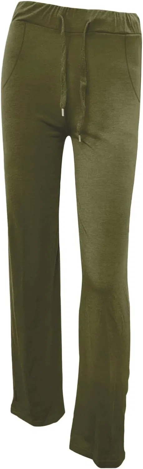 Леггинсы для йоги Women's Wide Leg Yoga Pants, Army Green — фото 4