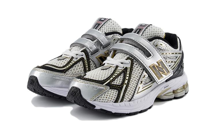 Детские кроссовки с амортизаторами NB 1906R, низкие, для детей от 3 до 7 лет New Balance, серебряный/белый — фото 3