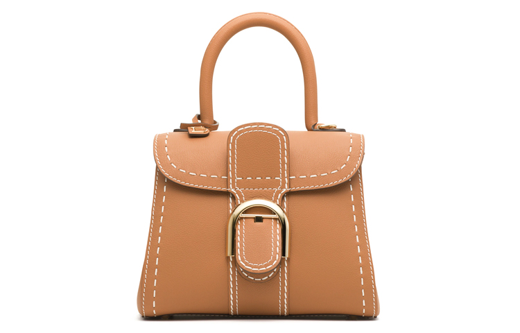 

Сумка Delvau Brillant Calfskin через плечо мини женская карамельно-коричневая Delvaux