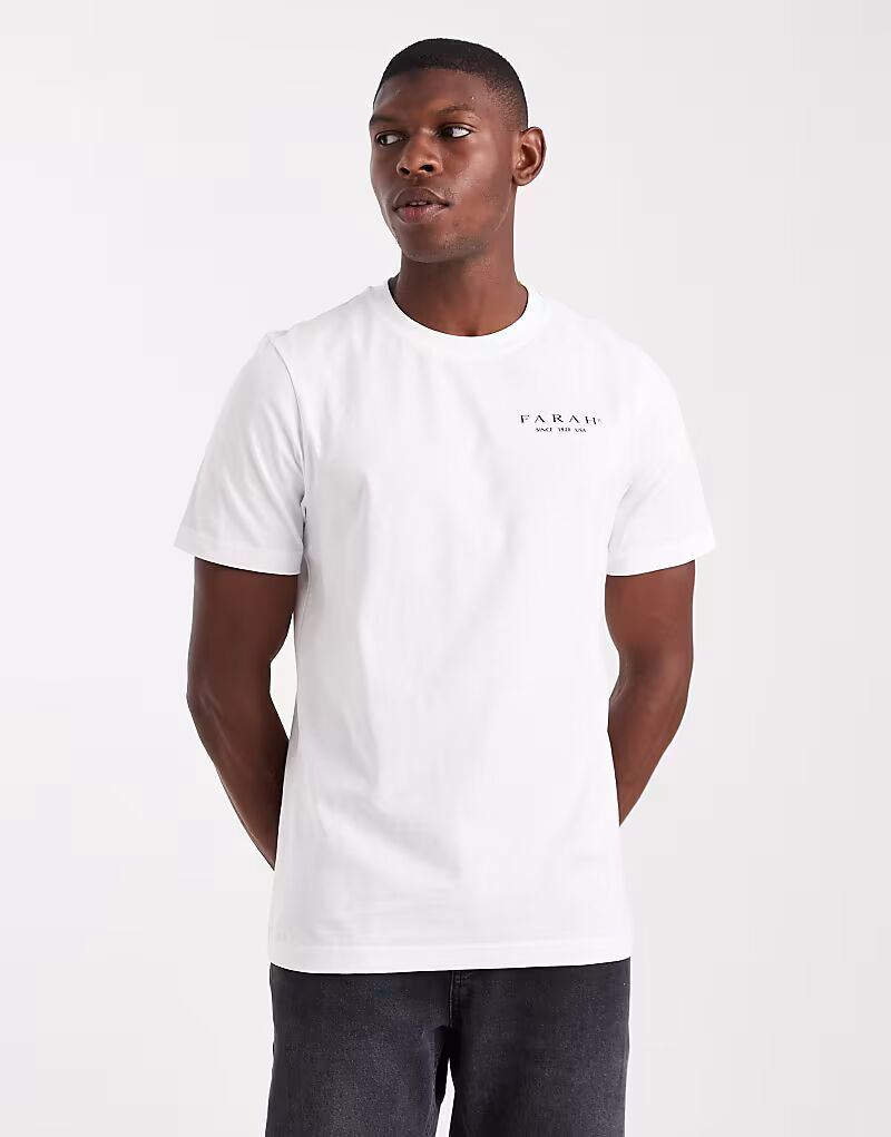 

Футболка с графическим принтом Фары Лэндсдаун белого цвета Farah, Белый, Футболка с графическим принтом Фары Лэндсдаун белого цвета Farah