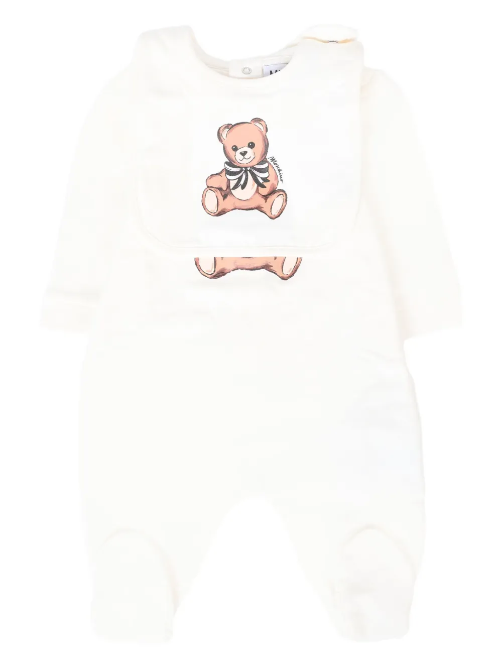 

Комплект для выращивания малышей с принтом плюшевого мишки Moschino Kids, белый