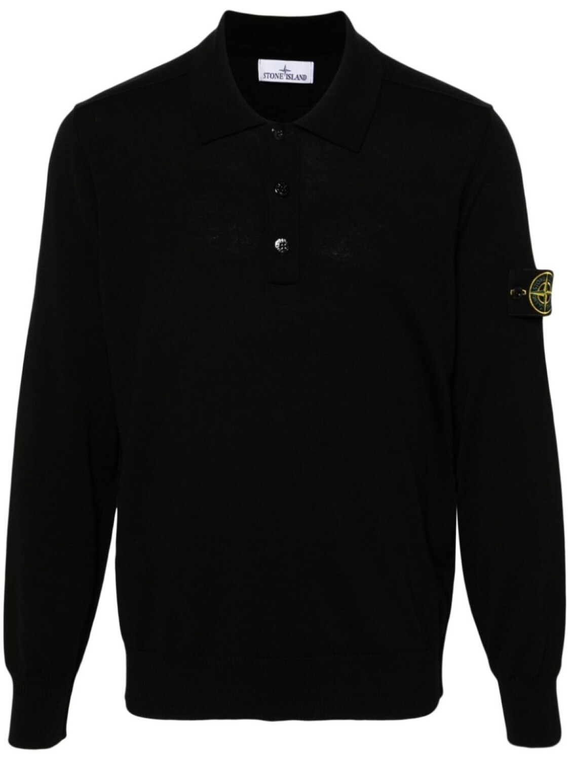 

Stone Island рубашка поло с изображением компаса, черный