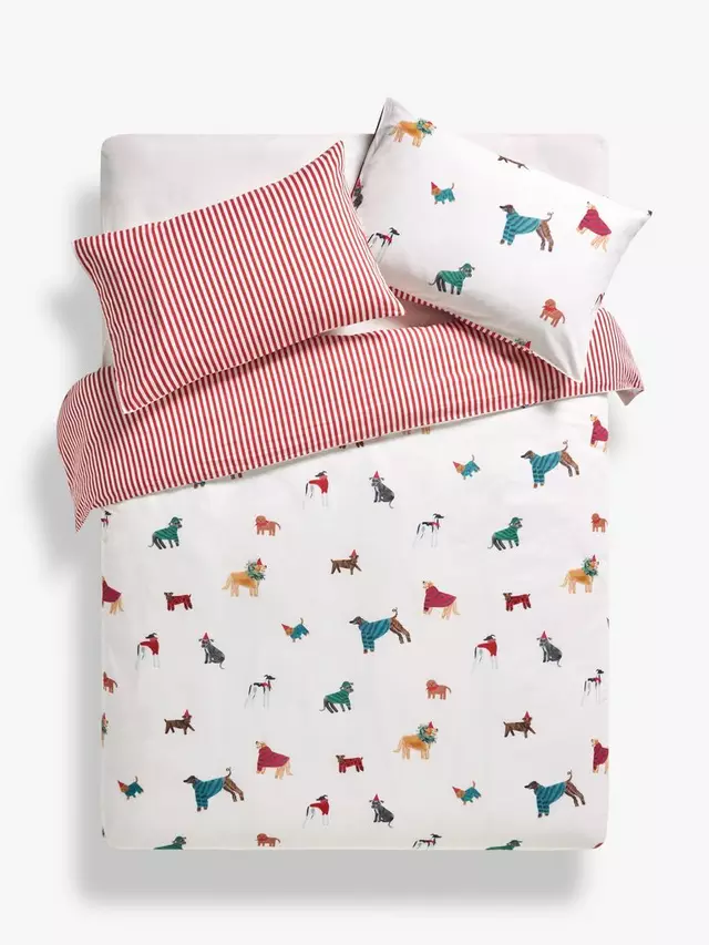 

Комплект пододеяльников John Lewis Christmas Dogs Duvet