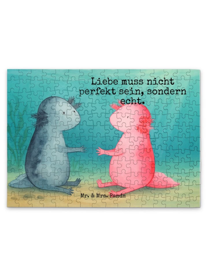 

Mr. & Mrs. Panda Дизайн пазла «Аксолотль: Любовь» с надписью, выполненной белым цветом