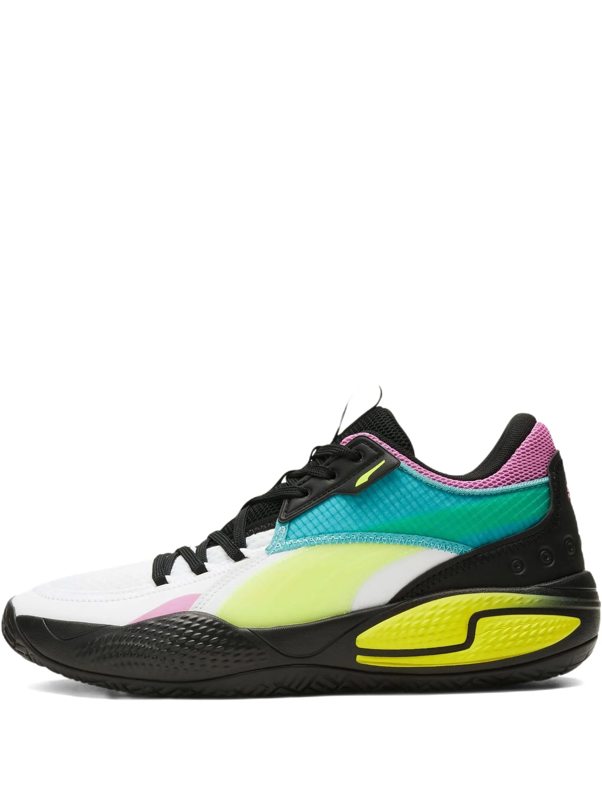 

Кроссовки Court Rider White/Yellow Alert Puma, черный