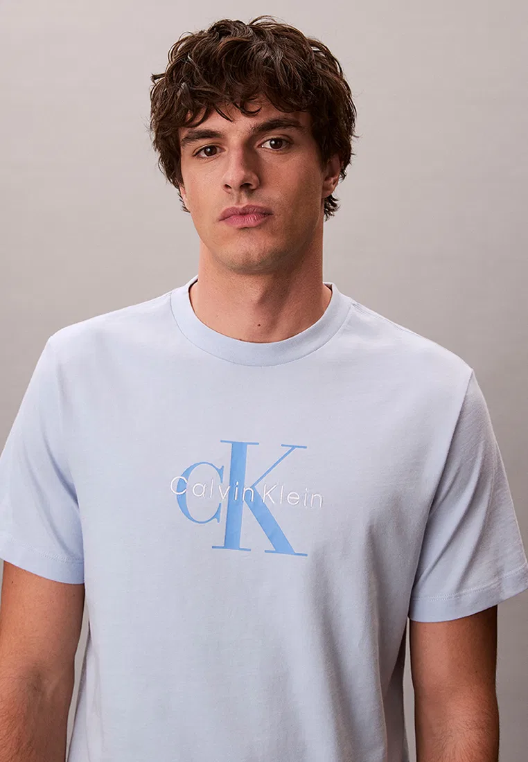 Футболка с монограммой, Calvin Klein Jeans, синий — фото 4