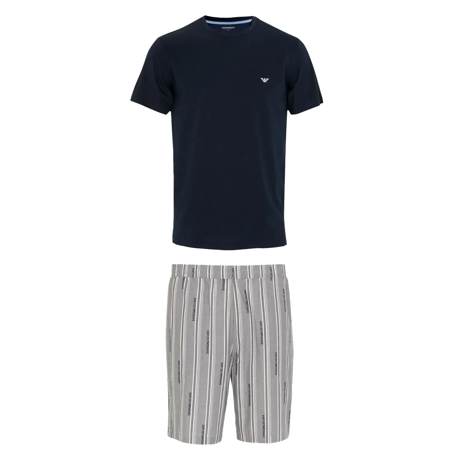 Пижама ночная, хлопок, Emporio Armani, разноцветная