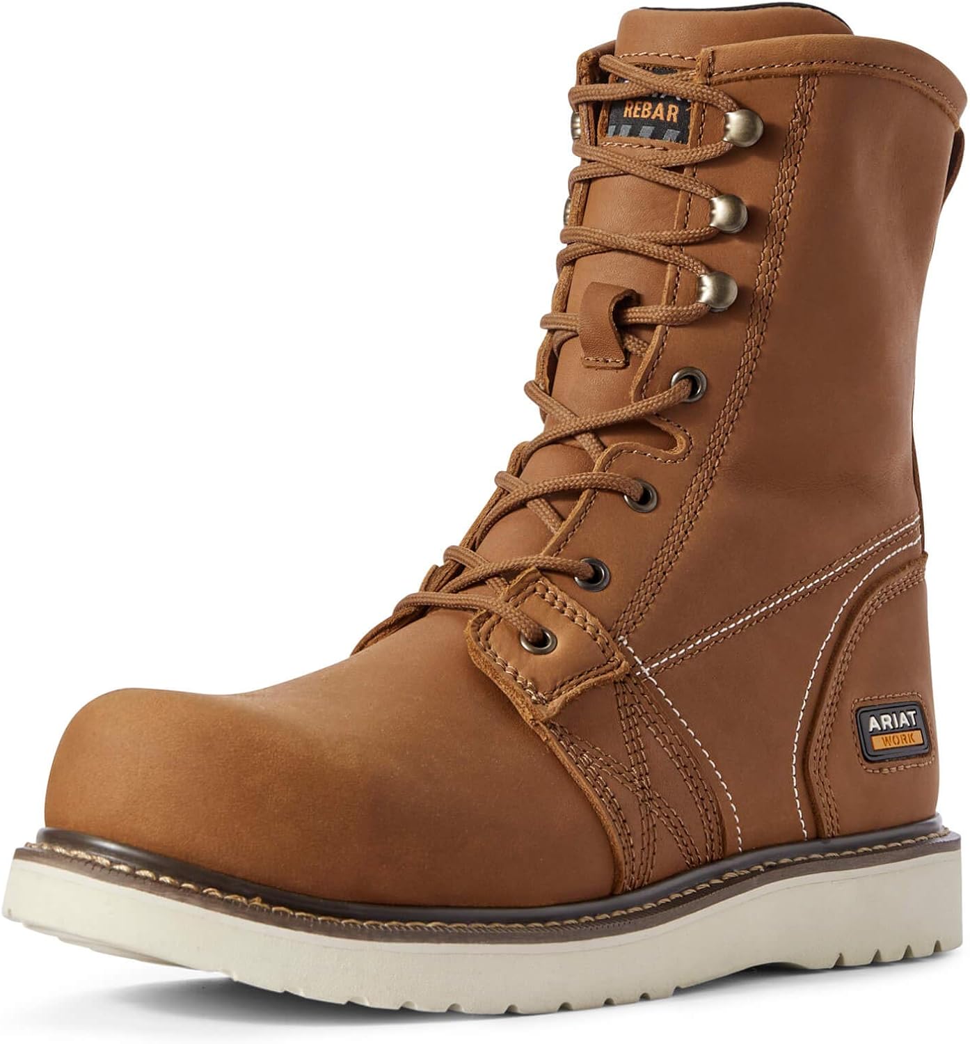 

Мужские ботинки Ariat Work Rebar Wedge 6 H2O для строительства, коричневый