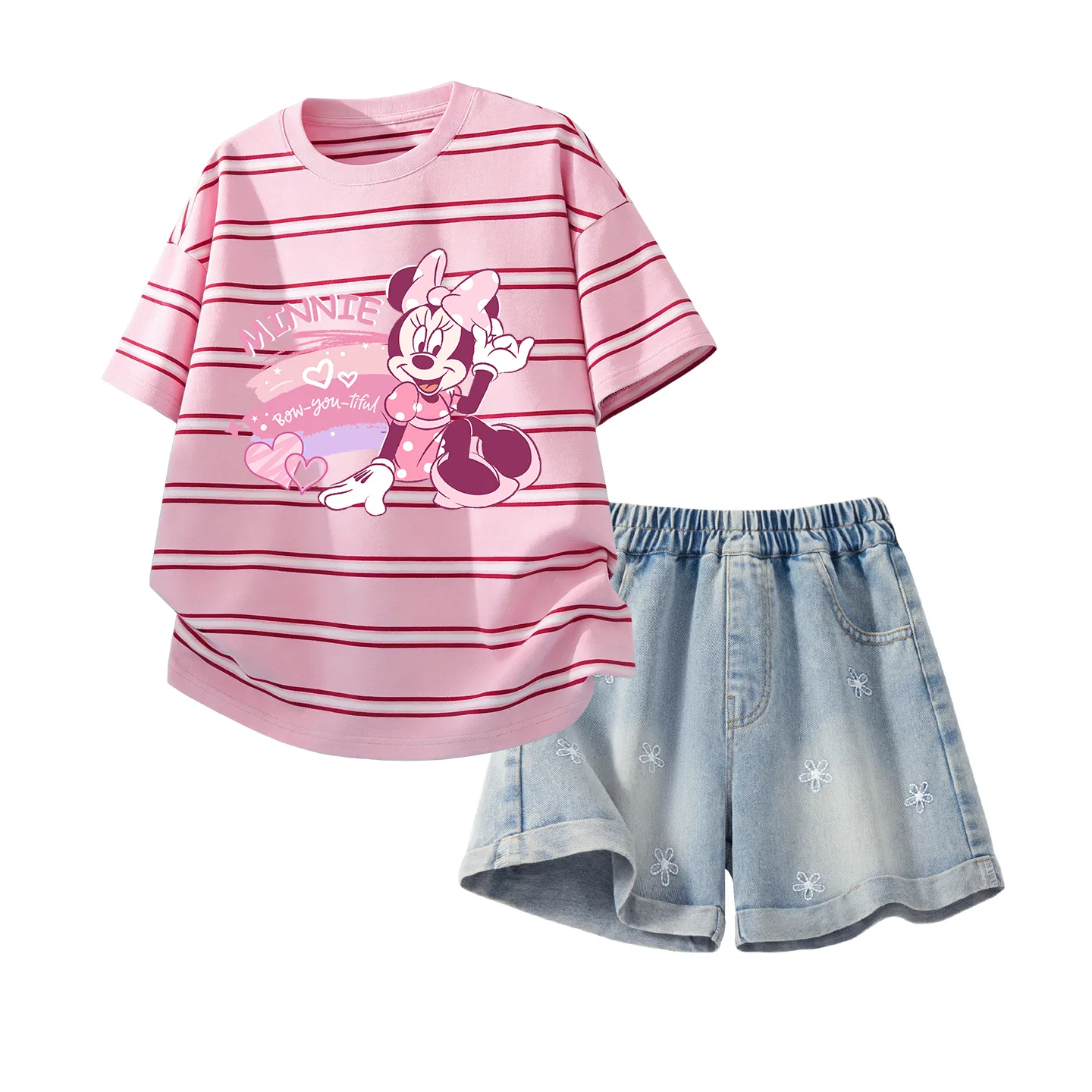 Детский спортивный костюм джоггер Disney Rainbow Heart Pink Brown